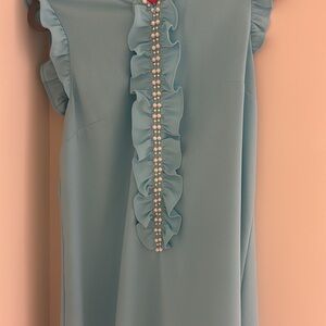 Lilly Pulitzer Chic Ruffled Dress with Pearl Accents